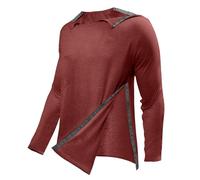 Générique Sport T-Shirts T-Shirts entièrement détachables pour Hommes après Une Chirurgie de l'épaule avec Bouton-Pression pour dialyse et accès au Port de Chimio S-XXL