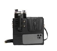 Générique Sport Water Bottle Carrier Bag, Adjustable Sling Bag Sleeve Pouch Holder, Portable Water Holder for Hiking, Outdoor Activities, Convenient Water Bottle Holder Color BluePinkBlack