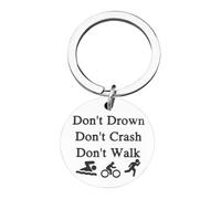 Générique Sports Keychain | Inspirational Keychains with Don't Drown - Lightweight Stainless Steel Keychain Triathlons Inspirational with Compact For Gym Bags