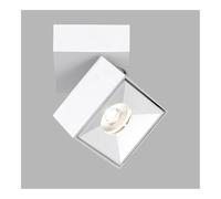 Générique Spot de plafond à montage en surface réglable Downlight LED carré avec rotation à 350° et inclinaison à 90° Luminaire en aluminium for œuvres d'art de couloir(White 6000K)