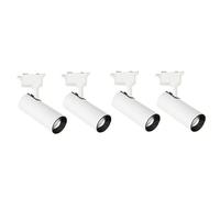 Générique Spot pour Plafond Moderne, Lumière de Piste LED Spot sur Rail Intensité Variable 20W Plafonnier 180-265V Luminaire Mural pour Magasin Salon et Maison(Warm Light,4PCS WHITE_20W)