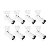 Générique Spot pour Plafond Moderne, Lumière de Piste LED Spot sur Rail Intensité Variable 20W Plafonnier 180-265V Luminaire Mural pour Magasin Salon et Maison(Warm Light,8PCS WHITE_20W)