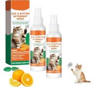 Générique Spray Anti-Grifffage Chat - Répulsif & Spray d'Éducation Intérieur | Aide à l'Éducation Intérieur & Extérieur | Protège Rideaux, Canapés, Tapis, Meubles et Pieds de Table(2PCS)