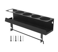 Générique Spray Can Holder, Aerosol Rack, 16.9x3.8x4 Inches Versatile Wall Mounted Organizer 12 Multiple Slot Storage, Paint Bottle Stand for Home, Indoor, Outdoor, Garage, Workshop, Art Studio