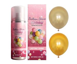 Générique Spray Haute Brillance pour Ballons,100ml Liquide Sûr, Longue Durée Et Séchage Rapide,Bombe À Ballons avec Éclat Intense - pour Fêtes, Maison, Anniversaire, Guirlande, Intérieur et Extérieur