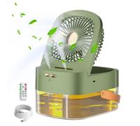 Générique Spraying Mist Fan | Handheld Water Fans | Foldable Mini Desk Rooter | 2.5L Type-C Powered ABS Air Cooler With 3 Spray Modes For 20-100m²-Ideal For Home, Travel Or Dry Indoor Environments