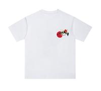 Générique Spring and Summer Multifunctional Running Shirt Letters Love Flowers Design Printing Four-Colour Loose Cotton Breathable Short-Sleeve T-Shirt Men and Women with The Same-Color-1||m