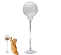 Générique Spring Cat Food Leakage Ball, Healthy Eating Cat Teaser, Interactive Feather Toy, 10.83 inches Stable Non-Slip Base Entertainment, Boredom Relief Toy for Indoor