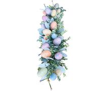 Générique Spring Door Wreath - ABS 60cm | Artificial Colorful Eggs Easter Home Wall Decor | Farmhouse Window and Door Hanging Garland for Holiday Seasonal Decoration