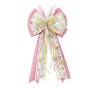 Générique Spring Wreath Bow Large 50x28cm Cloth Holiday Decoration, Easter Tree Topper Ornament for Doorway, Bathroom, Kitchen, Hallway, Office, and Home Case Decor