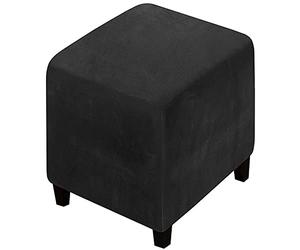 Générique Square/Rectangular Ottoman Cover 35 x 35/40 x 40/60 x 60/100 x 100 cm, XXL Soft Jacquard Footstool Covers to Protect The Foot Rest, Pouf Cover with Elastic Bottom (Colour