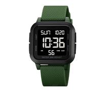 Générique Square Running Digital Watch | Sport Watches for Men | Water-Resistant LED Display Backlight for Outdoor Adventures Running Fitness Diving Training Daily Work Travel
