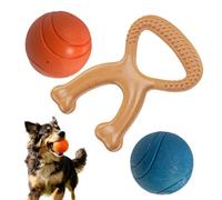 Générique Squeaky Ball for Large Breed Fetch, 5.12 × 6.69 × 0.98 inch | First title emphasizes rubber material and multi-piece value pack. Second title highlights squeaky sound and fetch ac