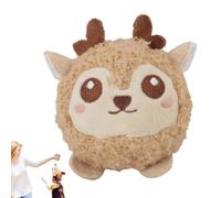 Générique Squeaky Dog Balls, Funny Plush Animal Design, Soft Puppy Training Aid, Interactive Playtoy for Home, Pet Room, Bedroom, Chewable and Engaging for Small Dogs, 3.54x3.54x3.94 inches