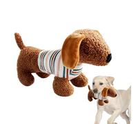 Générique Squeaky Dog Chew Toy, Stuffed Animal Dachshund Shape, 30x12x17cm/11.81x4.72x6.69 inches Teeth Cleaning Puppy Training Tool for Aggressive Chewers, Pet Playing Device PP Cotton