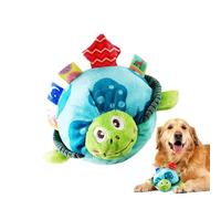 Générique Squeaky Dog Chew Toys, Soft Pet Puppy Chewing Teether Toy, (7.87x8.66 inches) Cute Turtle Ball Shape Design, Interactive Stuffed Dog Chew Small, Medium, Large Dogs