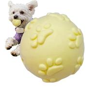 Générique Squeaky Dog Teething Ball - Puncture Proof Natural Rubber Bouncy Toy, Heavy Duty Interactive Agility Training Sphere, High Frequency Safety Sound Core | for Home Garden Park
