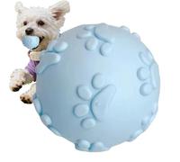 Générique Squeaky Dog Teething Ball - Puncture Proof Natural Rubber Bouncy Toy, Heavy Duty Interactive Agility Training Sphere, High Frequency Safety Sound Core | for Home Garden Park