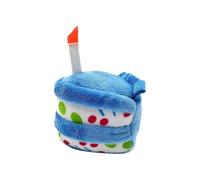 Générique Squeaky Dog Toy, Birthday Cake Toy, Teething Dog Toys, Puppy Chew Toy, Plush Sound Toy, Bite-Resistant Toy, Bite-Resistant Birthday Cake Squeaky Dog Toy for Cleaning Teeth Puppies