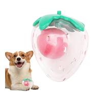 Générique Squeaky Dog Toy, Puppy Chew Toy Rubber, 2.95x3.54 inches Compact and Lightweight, Interactive Strawberry Shape for Small Dogs, Boredom Reliever, Teething Puppies, Red