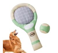 Générique Squeaky Dog Toys, Teething Puppy Chew Set, 11.42x5.91in Funny Tennis Balls Racket, Interactive Playtime Fun, Authentic Safe Design for Outdoor, Yard, Garden, Joyful Pets