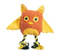 Générique Squeaky Owl Dog Toy, Tough Plush Chew Toy, Cute Interactive Puppy Plaything, 8.66x8in Portable Training Device for Aggressive Chewers and Pet Entertainment