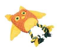Générique Squeaky Owl Dog Toy, Tough Plush Puppy Toy, Cute Interactive Chewing Plaything for Aggressive Breeds, Sturdy Pet Training Tool, Sound-Making Companion for Small, Medium, and Large Dogs