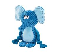 Générique Squeaky Plush Rope Dog Toy Set | Fox Frog Elephant Interactive Tug-of-War Chew | Cotton Blend Pet Training Tether | Durable Animal-Shaped Plaything for Puppies
