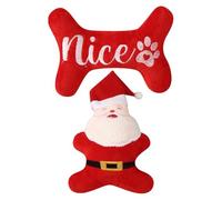 Générique Squeaky Toys for Dogs, 2 Pack Biting Toys for Puppies, Bite-Resistant Teeth Cleaning Squeaky Plush Toy for Small to Medium Dogs Teething Training Reduce Boredom