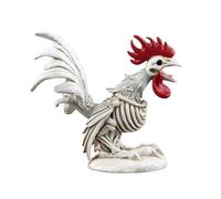 Générique Squelette de Coq Décoratif Halloween,Statue Effrayante en Résine pour Intérieur et Extérieur, Décoration Macabre pour Fête de la Toussaint, Jardin, Collection d'Anatomie Animale