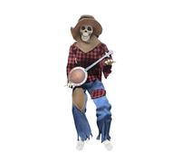 Générique Squelette d'halloween Musical - Décor de Joints, Yeux Brillants et Son | Ornement de Squelette Effrayant pour Jardin de Vacances, Chemin, Toile de, Magasin de Vente au détail, Porche, ma