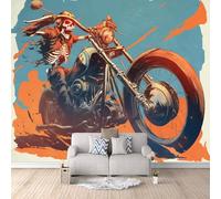 Générique Squelette Papier Peint Intissé 400 × 280 cm Chevalier Squelette Gothique Papier Peint Panoramique 3D - XXL Poster Salon Chambre Salle à Manger Chambre d'Enfant Décoration Murale