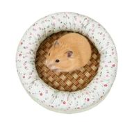 Générique Squirrel Bed Nest, Breathable Straw Hamster Couch,7.87x7.87x1.97 inches Small Animal Sleeping Bed for Cage Hedgehog Squirrel Chinchillas, Soft Resting Hammock Nest for Playing and Sleeping