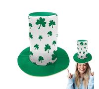 Générique St Patricks Day Hat, Festive Topper, Irish Headwear with Shamrock Feature, Green Velvet Leprechaun Cap, Emerald Base with Festive Style, Costume Accessory for Party and Parade