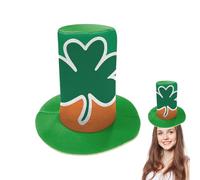 Générique St Patricks Day Hat, Festive Topper, Irish Headwear with Shamrock Feature, Green Velvet Leprechaun Cap, Emerald Base with Festive Style, Costume Accessory for Party and Parade