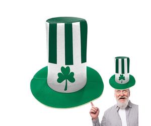 Générique St Patricks Day Hat, Festive Topper, Irish Headwear with Shamrock Feature, Green Velvet Leprechaun Cap, Emerald Base with Festive Style, Costume Accessory for Party and Parade