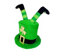 Générique St Patricks Day Hats For Adults- 11.81x11.81x13.78 Inches Green Leprechaun High Top Hat, 3D Irish Leg Design, St Patricks Day Hat, Costume Party Headwear Accessory | Irish Cosplay For