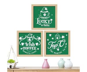 Générique St Patricks Day Wall Decor - Shamrock Wall Decoration | Hanging Art with Festive Green Theme, Holiday Home Accent for Living Room, Seasonal Display Ornament, Irish Celebration Sign