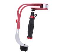 Générique Stabilisateur Portable D'aluminium Rouge en de Caméra Alliage Léger, Réduit Les Vibrations et pour Appareils Photo DSLR et Dv, Voyages et Autoportraits
