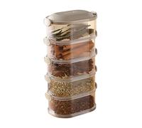 Générique Štackable Contãiner Set, Multi-Layer Airtight Orgãnizer With Pôrtäble Carry Case, Leak-Prôof Travel Jars For Seasonings, Coffee Beans, And Grains, Ideal Foŕ Camping, Kitchen, And Pantry