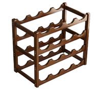 Générique Stackable Wine Rack, 20-Bottles Wooden Wines Holder Cabinets, 16.93x9.45x13.78 inches 4 Tier Wine Shelf Stand, Stackables Bottle Display Storage for Pantry Cabinet