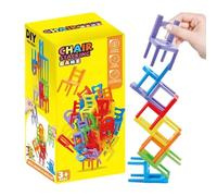 Générique Stacking Chairs Game - Educational Interactive Balance Toy, Colorful Tabletop Challenge for Kids, Fun Design with Skill Development, Family Game, Party Activity for Friends and Lovers
