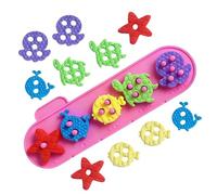 Générique Stacking Toys - 16PCS Silicone Building Blocks Sea Animal Educational Toy Sensory Stacking Blocks for Ages 1 to 4 Preschool Learning Toy