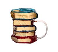 Générique Stained Glass - Stackable Books Shaped Mugs, Painted Book Mug | 3d Book Coffee Cup Stained Glass,for Women Men Readers Writers Librarians Home Office School Hot Cold Tea Milk Water
