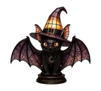 Générique Stained Glass Witch Hat Lamp Acrylic Gothic Figurine Light