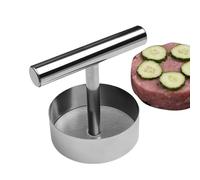 Générique Stainless Hamburger Press - Burger Patty Maker Tool, Heavy Duty Meat Smasher, Kitchen Cooking Gadget for Grilling Steak and Sausage, BBQ Grill Accessory, Sandwich Patty Press Tool