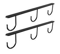 Générique Stainless Mug Hooks, Under Cabinet Rack, Space Saving Cup Holder, Interactive Heavy Duty Screw Mount Organizer for Kitchen Bathroom Garage Entrance Storage Cup Display Hanging Use 10 Inches