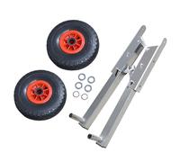 Générique Stainless Steel Boat Launching Wheels - Heavy-Duty 304 Marine Grade | Quick Install Brackets with PU Wheels | 120kg Load Capacity for Dinghy, Inflatable Boat, Kayak, Yacht
