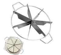 Générique Stainless Steel Cake Divider | 31x26.5x7cm, 290-370g | Round Pizza Cutter & Mille Crepe Slicer | 6/7/8 Equal Portion Tool (Independent Box Packaging)