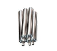 Générique Stainless Steel Conveyor Rollers 2" Diameter, 5-Pack, Spring Press-in, Plated Carbon Steel, Industrial Use, 60MM Dia, 21.6" Length (550MM) for Efficient Material Handling